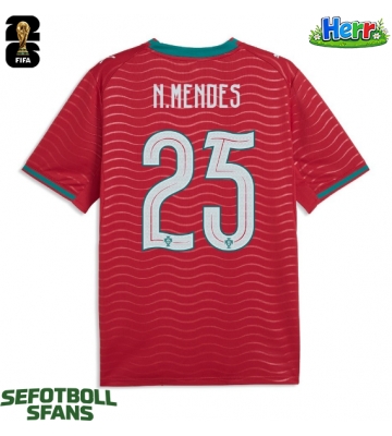 Portugal Nuno Mendes #25 Hemmatröja VM 2026 Kortärmad